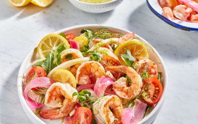 Ensalada Caribeña con Camarones brisados