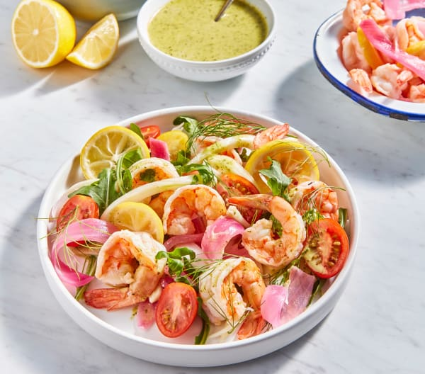 Ensalada Caribeña con Camarones brisados
